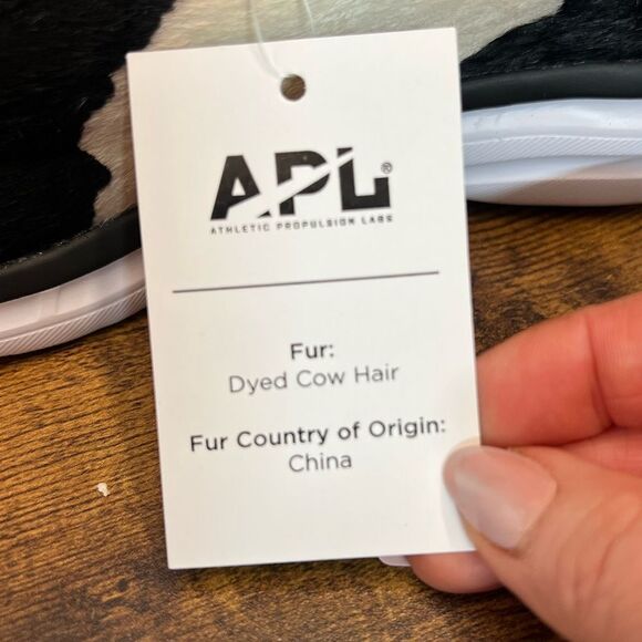 APL Iconic and White Calf Hair Sneakers with Cow Print Design, Size 7. NIB! - Picture 12 of 15
